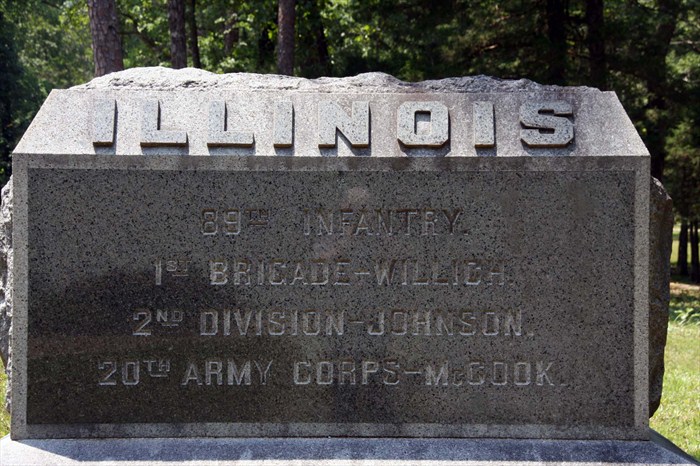 89th Illinois Infantry Monument at Chickamauga