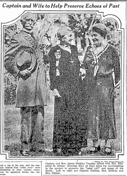 This picture of Captain Dinkins and his wife was published in the Times-Picayune on February 17, 1932
