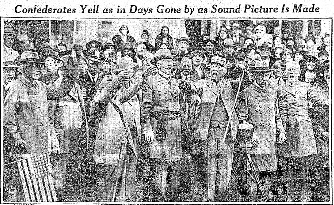 The front page of the Times-Picayune included this picture of the Confederate veterans giving the Rebel Yell - February 21, 1932