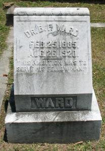 The grave of Benjamin Franklin Ward