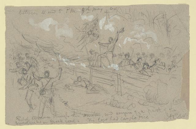 "Rebel Seizure of the Works on the Brock Road" - Library of Congress